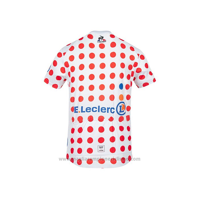 2021 Abbigliamento Ciclismo Tour de France Rosso Bianco Manica Corta e Salopette